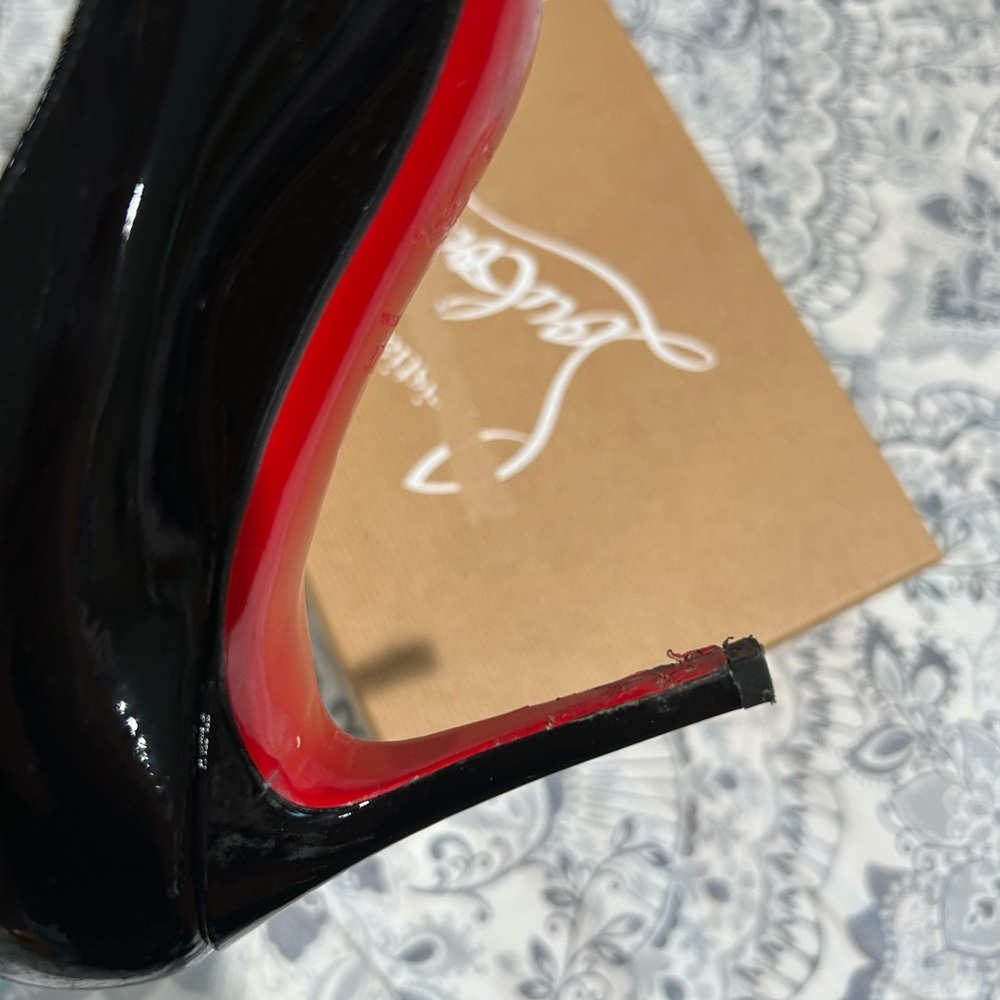 Christian Louboutin Glossy Black Heels - Picture 9 of 11